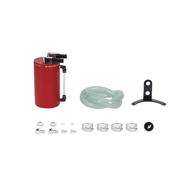 Mishimoto — Mishimoto Large Aluminum Oil Catch Can - Wrinkle Red - view 7